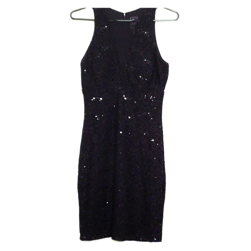 Nightway Black Sequin Dress